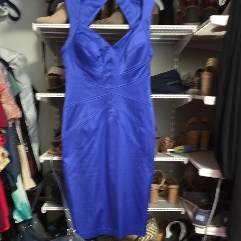 Elegant Blue Sleeveless Dress